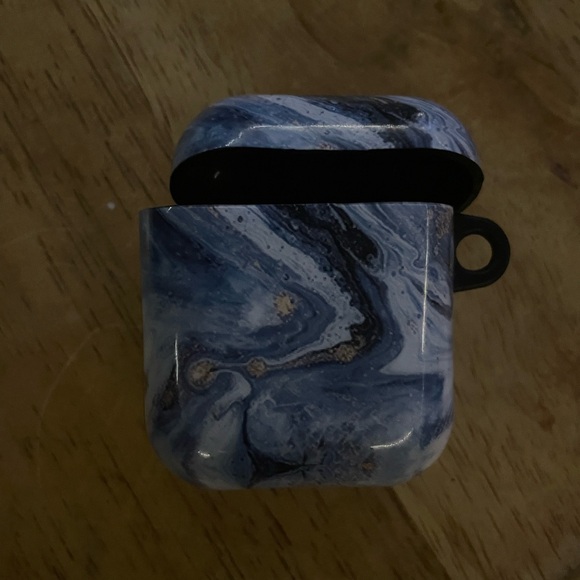 Marble Blue Wireless Earbuds Case - Picture 1 of 2